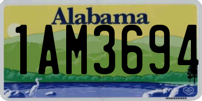 AL license plate 1AM3694