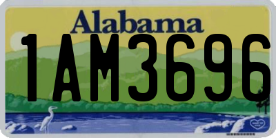 AL license plate 1AM3696