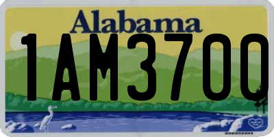 AL license plate 1AM3700