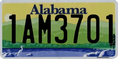 AL license plate 1AM3701