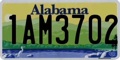 AL license plate 1AM3702