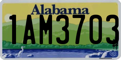 AL license plate 1AM3703