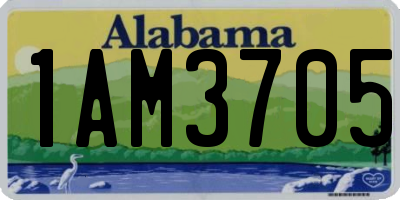 AL license plate 1AM3705