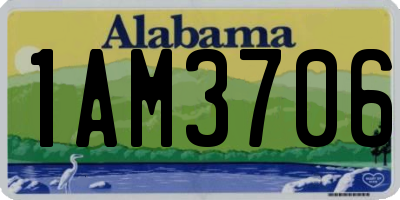 AL license plate 1AM3706