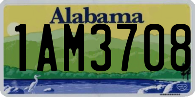 AL license plate 1AM3708
