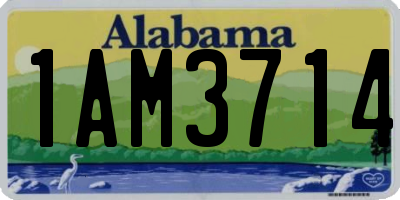 AL license plate 1AM3714