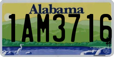 AL license plate 1AM3716