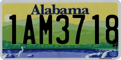 AL license plate 1AM3718