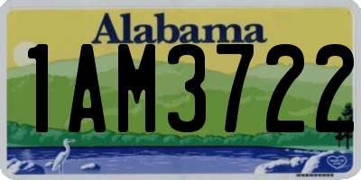 AL license plate 1AM3722