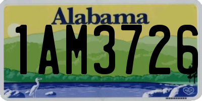AL license plate 1AM3726