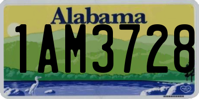 AL license plate 1AM3728