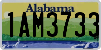 AL license plate 1AM3733