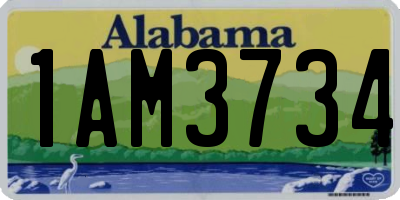 AL license plate 1AM3734