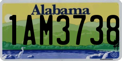 AL license plate 1AM3738