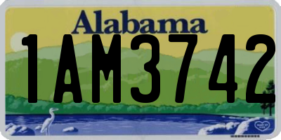AL license plate 1AM3742