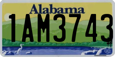 AL license plate 1AM3743