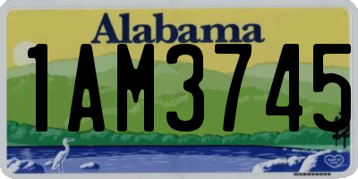 AL license plate 1AM3745