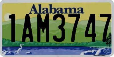 AL license plate 1AM3747