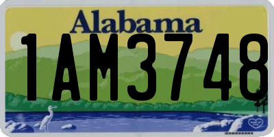 AL license plate 1AM3748