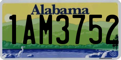 AL license plate 1AM3752