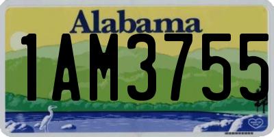 AL license plate 1AM3755