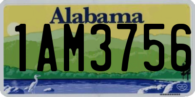 AL license plate 1AM3756