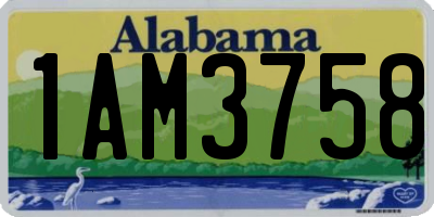 AL license plate 1AM3758