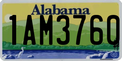 AL license plate 1AM3760