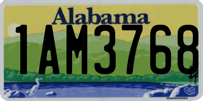 AL license plate 1AM3768
