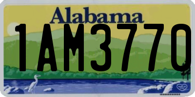 AL license plate 1AM3770