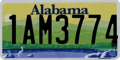 AL license plate 1AM3774