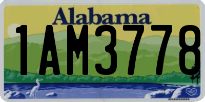 AL license plate 1AM3778