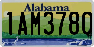 AL license plate 1AM3780