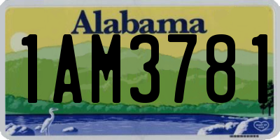 AL license plate 1AM3781