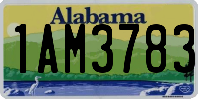 AL license plate 1AM3783