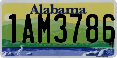 AL license plate 1AM3786