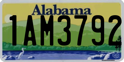 AL license plate 1AM3792