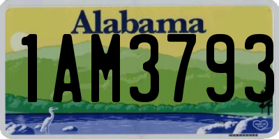 AL license plate 1AM3793