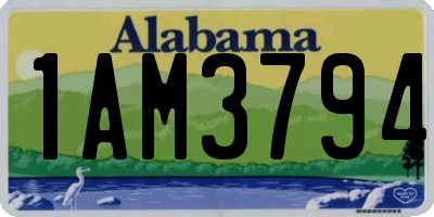 AL license plate 1AM3794