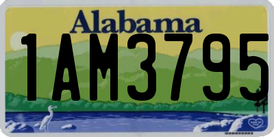 AL license plate 1AM3795