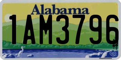 AL license plate 1AM3796