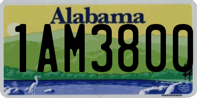 AL license plate 1AM3800
