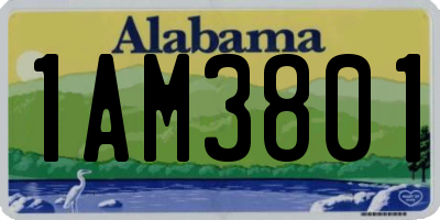 AL license plate 1AM3801