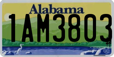 AL license plate 1AM3803