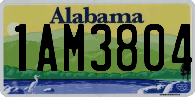 AL license plate 1AM3804