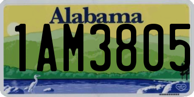 AL license plate 1AM3805