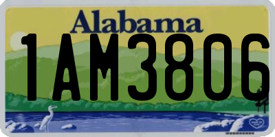 AL license plate 1AM3806