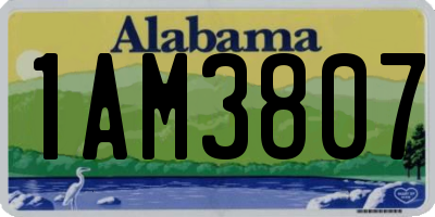 AL license plate 1AM3807