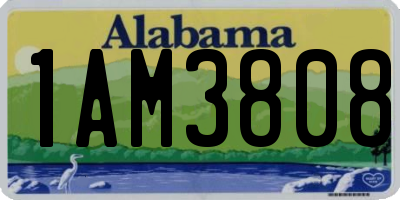 AL license plate 1AM3808