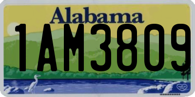 AL license plate 1AM3809